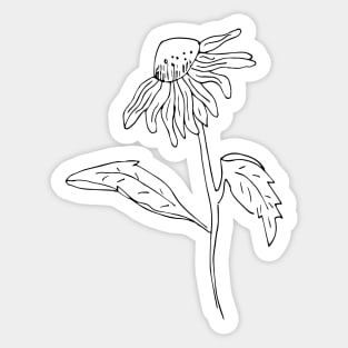 Single dandelion Sticker